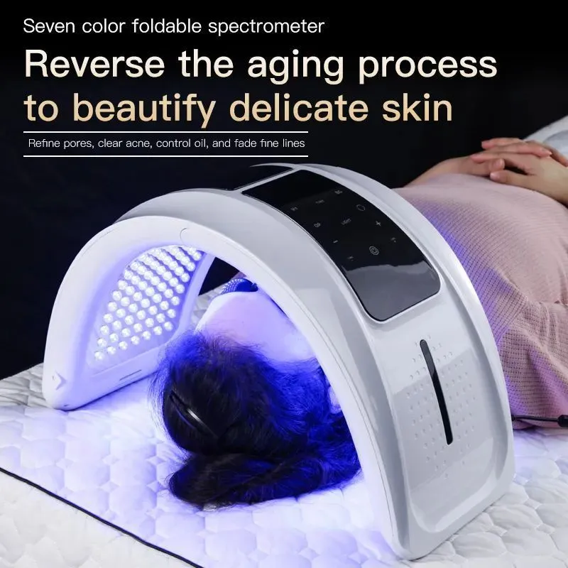 Fast shipping 7Colors LED Photon PDT Photodynamic Mask Skin Rejuvenation Light Therapy Machine Anti Aging