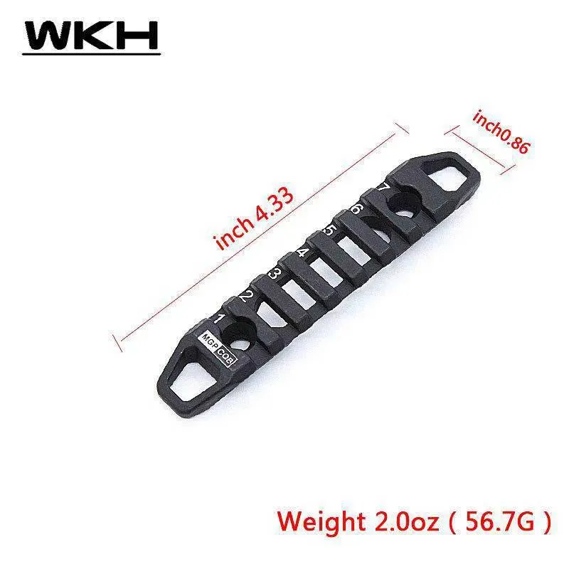 MGPCQB 3/7/11 slot metal guide rail M-lok fishbone guide rail strip 20mm bracket