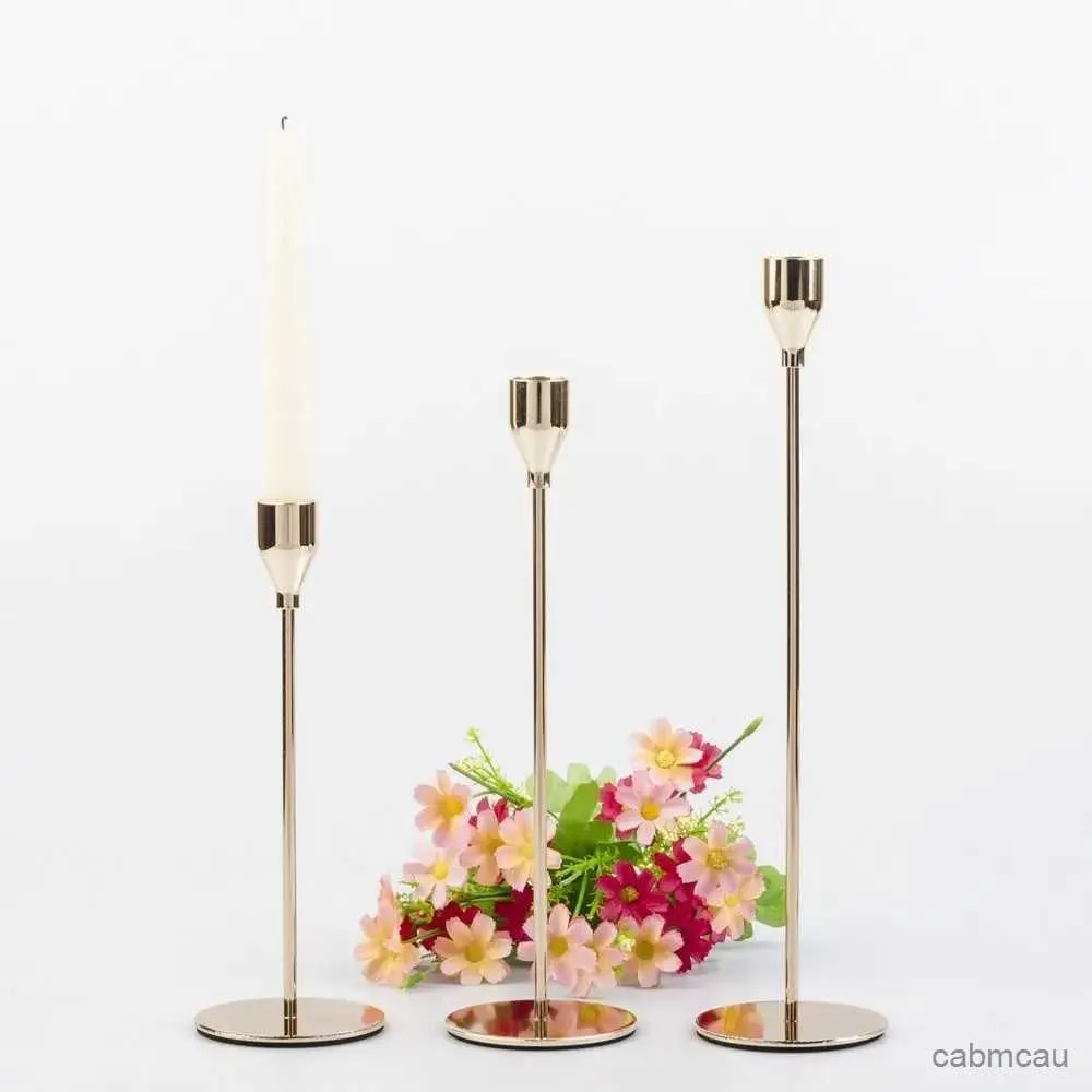 2PCS Candle Holders Candle Holder Decoration Luxury Metal Candle Holders Home Decoration Candlesticks For Candles Room Wedding Decoration