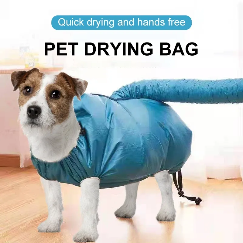 Cães transportadores secador de cabelo saco de sopro dobrável saco de aliciamento portátil saco seco para animais de estimação gato sopro acessórios de limpeza para animais de estimação