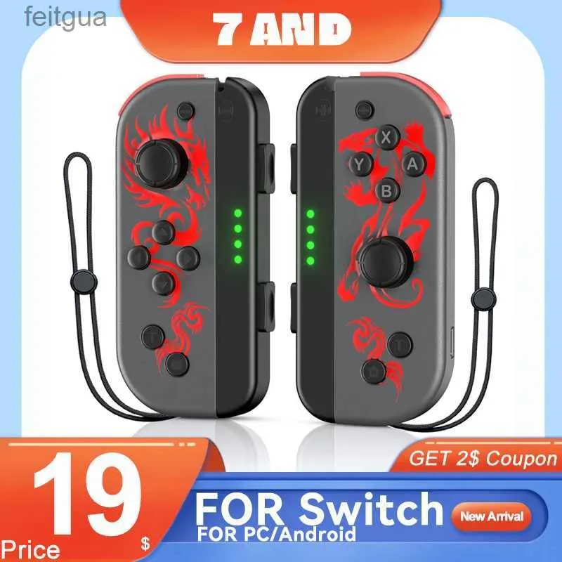 Controladores de jogo Joysticks para Switch / LED Lite Gamepad sem fio Bluetooth compatível com IOS / Android PC Controller Joypad Wake up Joysticks 6-axis Handle YQ240126