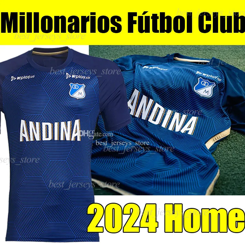 2024 Millonarios F.C.CASTRO Fußballtrikots VASQUEZ QUINONES GIRALDO PEREIRA VARGAS 24/25 Home Bule A. Del Valle H. Rojas Pedro Herren-Fußballtrikots