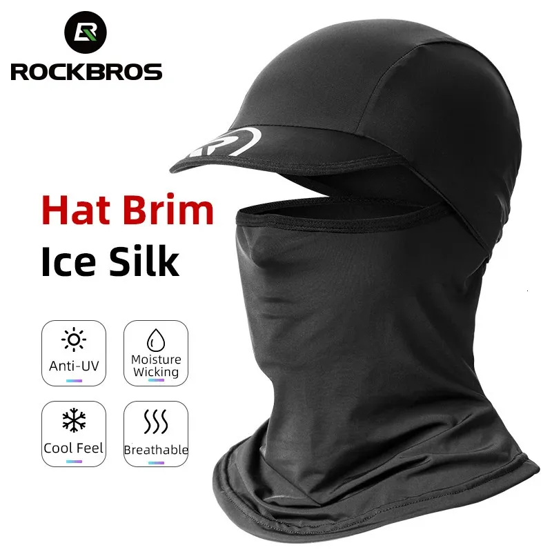 ROCKBROS Fietsen Zonbescherming Cap Heren Dames Ijs Zijde Anti-UV Hoed Outdoor Sport Bivakmuts Voor Vissen Motor Halfgelaatsmasker 240124