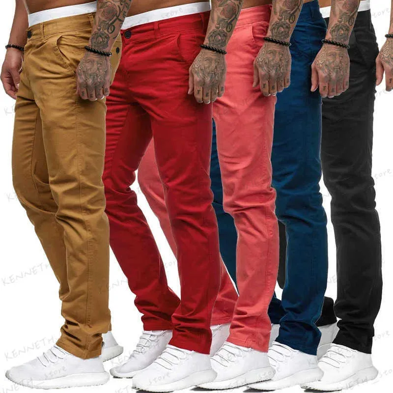 Herenbroeken Skinny Slim Fit Business Casual kledingbroek voor heren Klassieke effen kleur Katoen Rechte pijpen Potloodbroek Werkbroek T240126