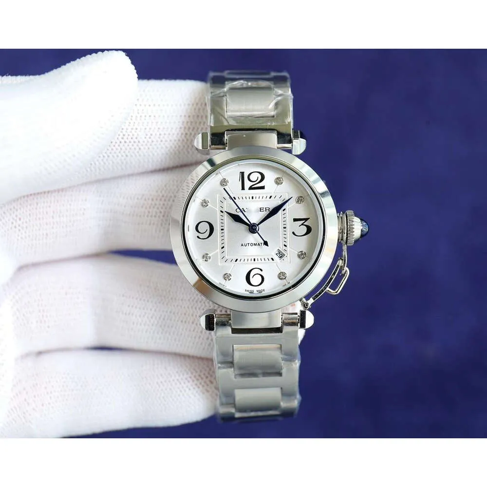 cher pasha womenwatch ballon bleu montre panthère montres rétro avec boîte de haute qualité suisse mécanique or uhr 32mm femmes cadeau parfait montre cater luxe M2YG