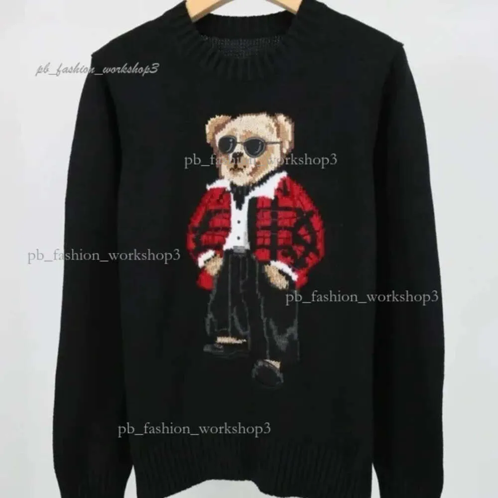 ralphs RL ours pull ralphs hommes rl pull laurens femmes femmes automne hommes designer pulls po pull dessin animé ours broderie pull tricoté 991