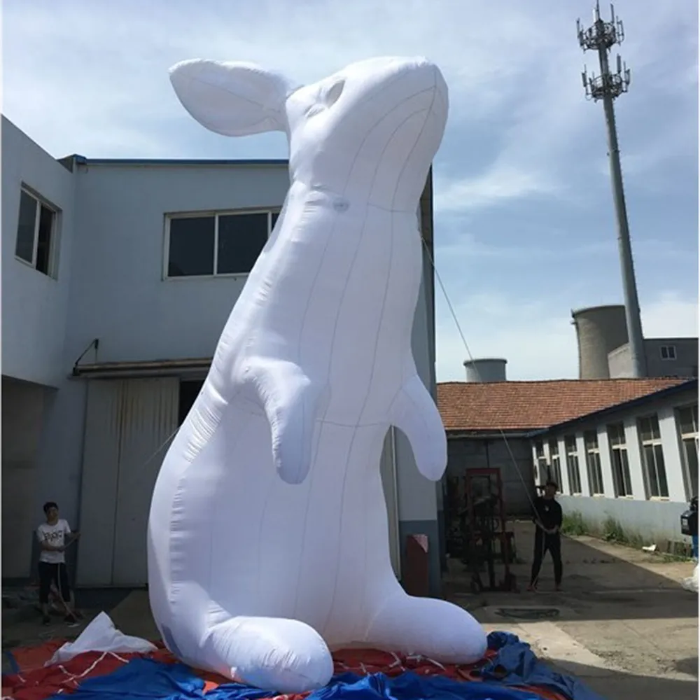 Partihandelsgiganten 20ft uppblåsbar kanin Easter Bunny Model invaderar offentliga utrymmen runt om i världen med LED -ljus