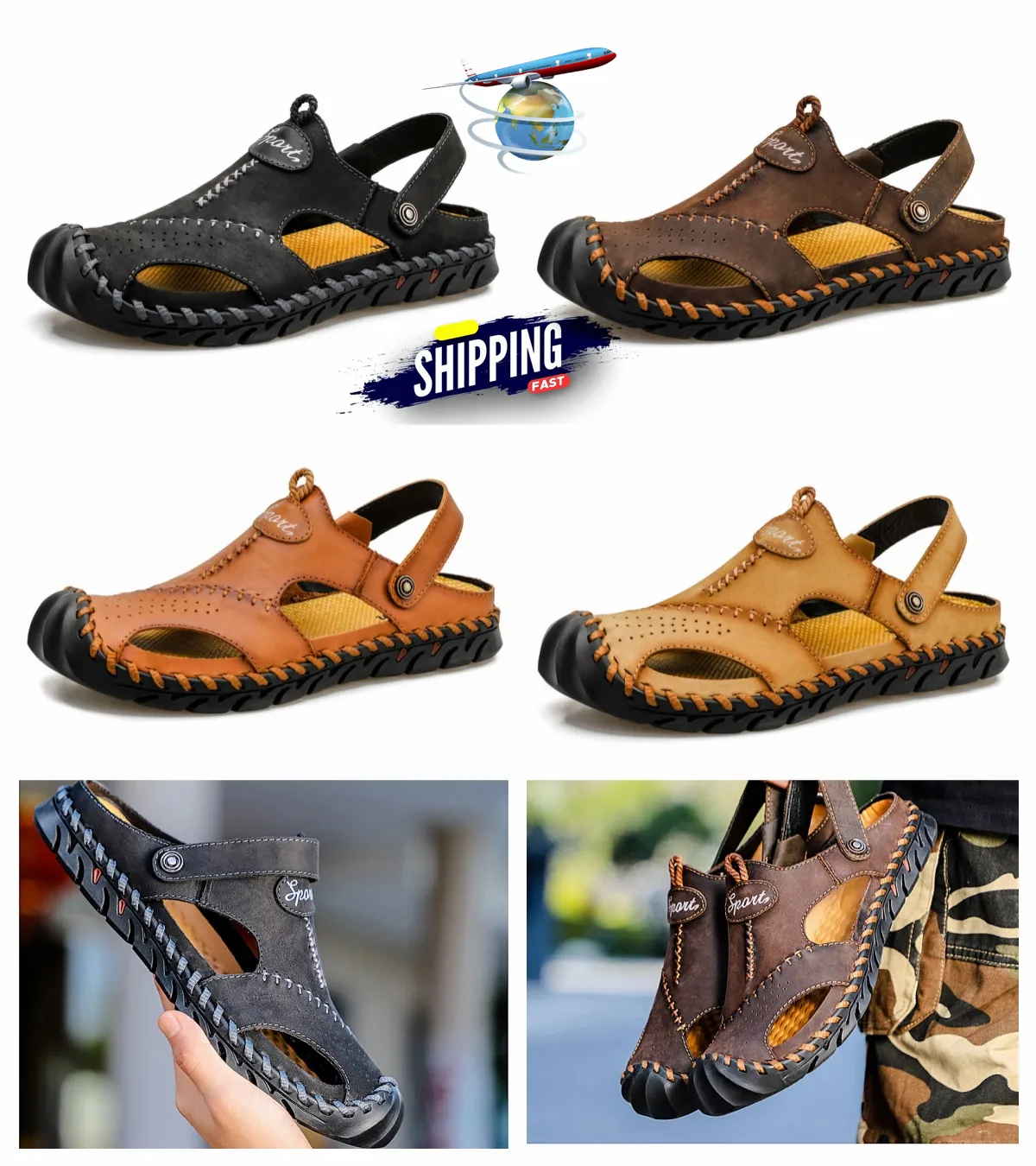 2024 New Men's Women's Wooden Sandals Mule Outdoor Strap Slippers Folded Home Shoes Women's Famous Beach Shoes