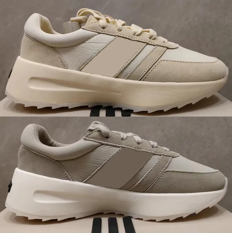 Fears Shoes Athletics Los Angeles of God Runner Sesame Palye FOG ikonischer L.A. Trainer Sude Sneakers Clay Cloud Weiß Grau Herren Damen Casual Größe US 13 12 mit Box