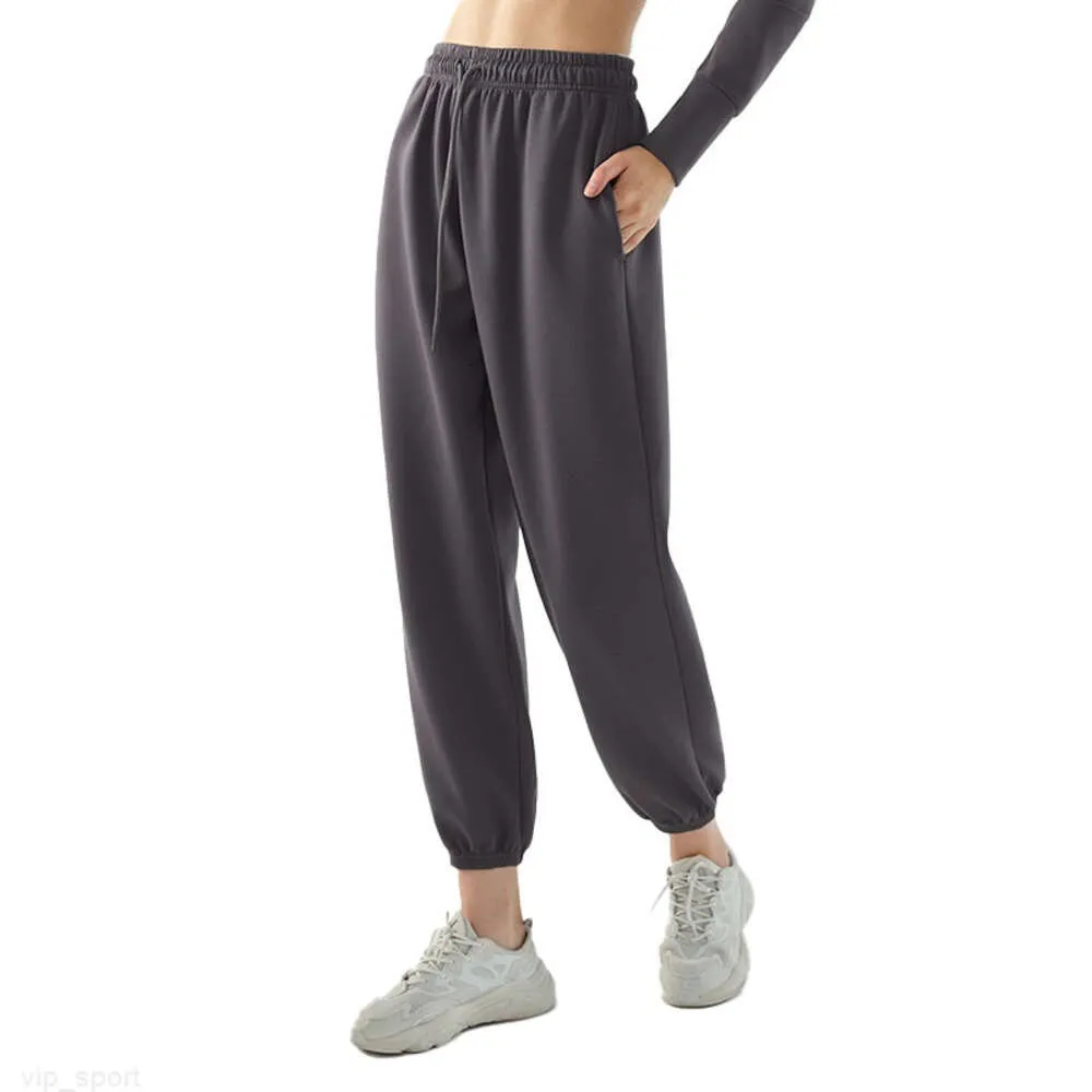 al Yoga Wear Pantaloni da jogging Nono da donna Pronti a tirare la corda Pantaloni da jogging Elastici a vita alta Pantaloni con cinturino da allenamento DSP661 moda