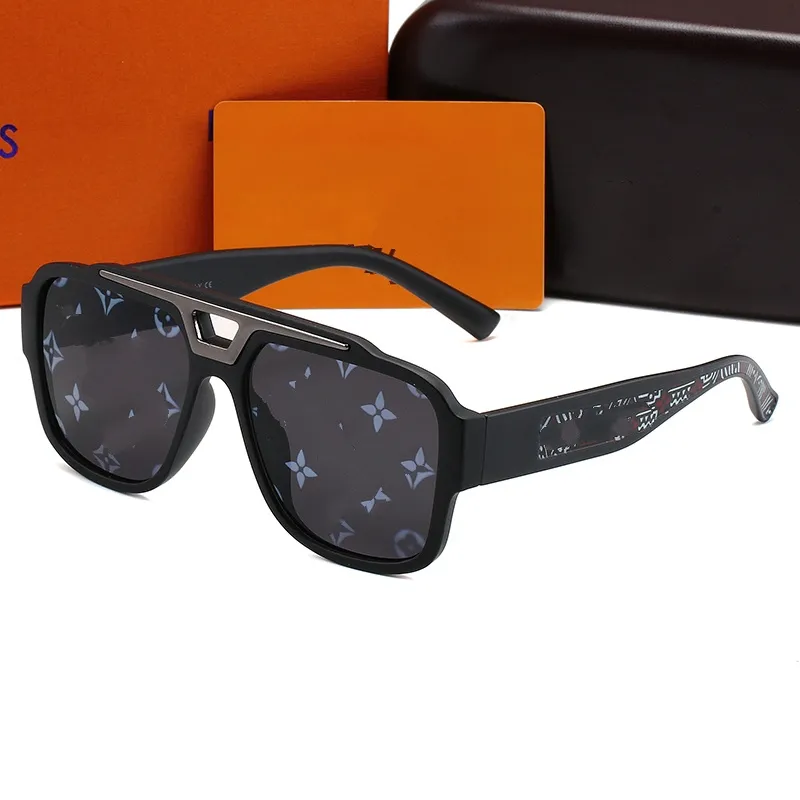 Fashion Classic Designer Polariserad lyxdesigner Solglasögon för män Kvinnor Solglasögon UV400 Eyewear Metal Frame Polaroid Lens