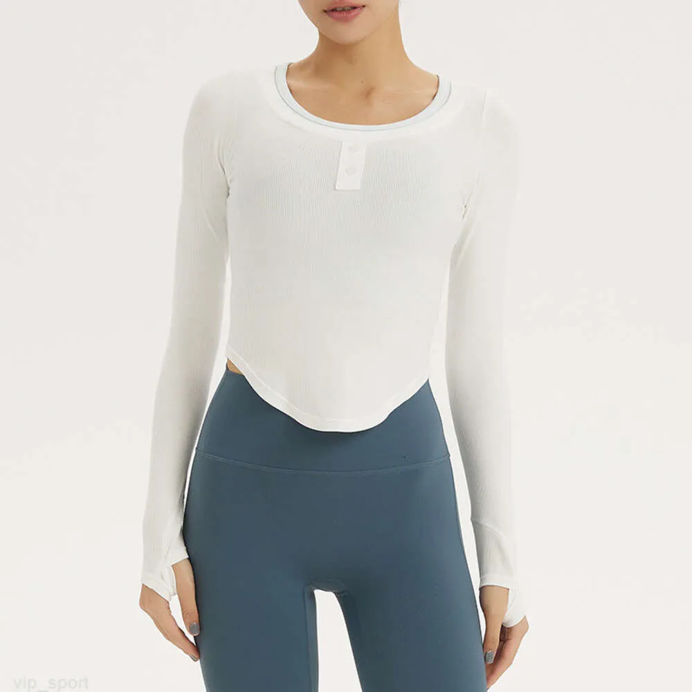 Al Yoga camisa abrigo blusa para mujer ropa de Yoga Top de manga larga suelta Fitness TP0637 moda