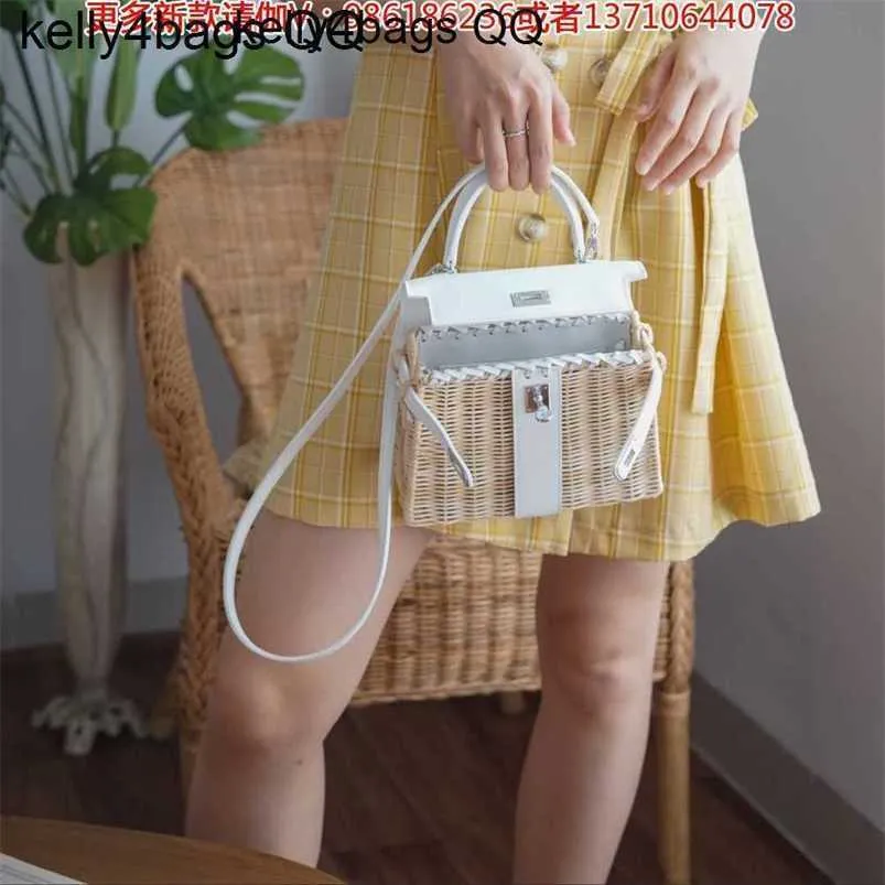 Designer-Tasche, Picknick-Handtasche, gewebter Bambus, Handswen, 7a-Qualität, YKSP