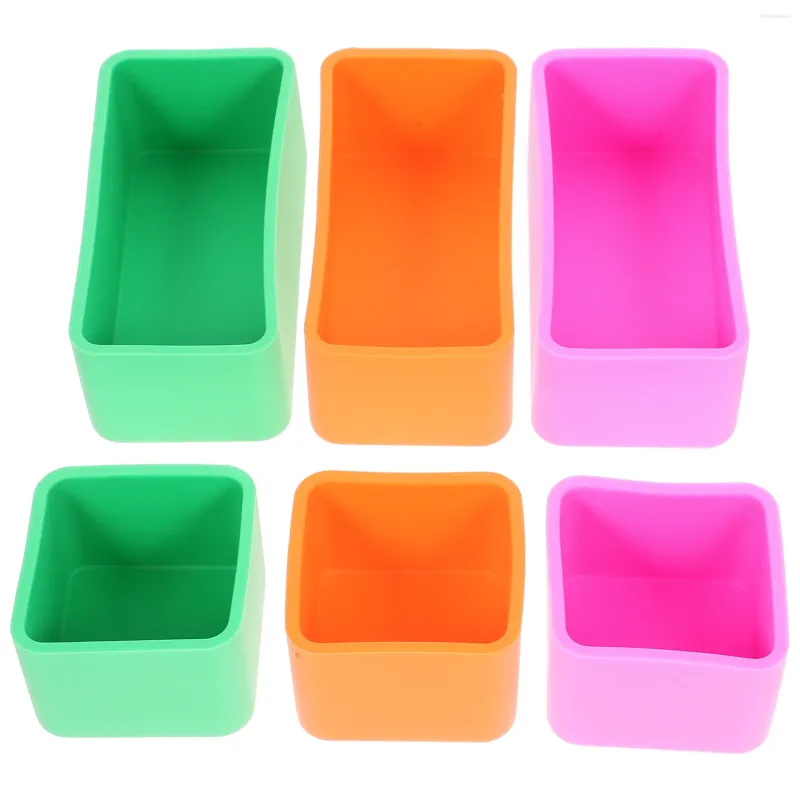 Conjuntos de louça 6 pcs copos de papel caixa de almoço de silicone fornecimento resistente ao desgaste acessório de aquecimento compacto