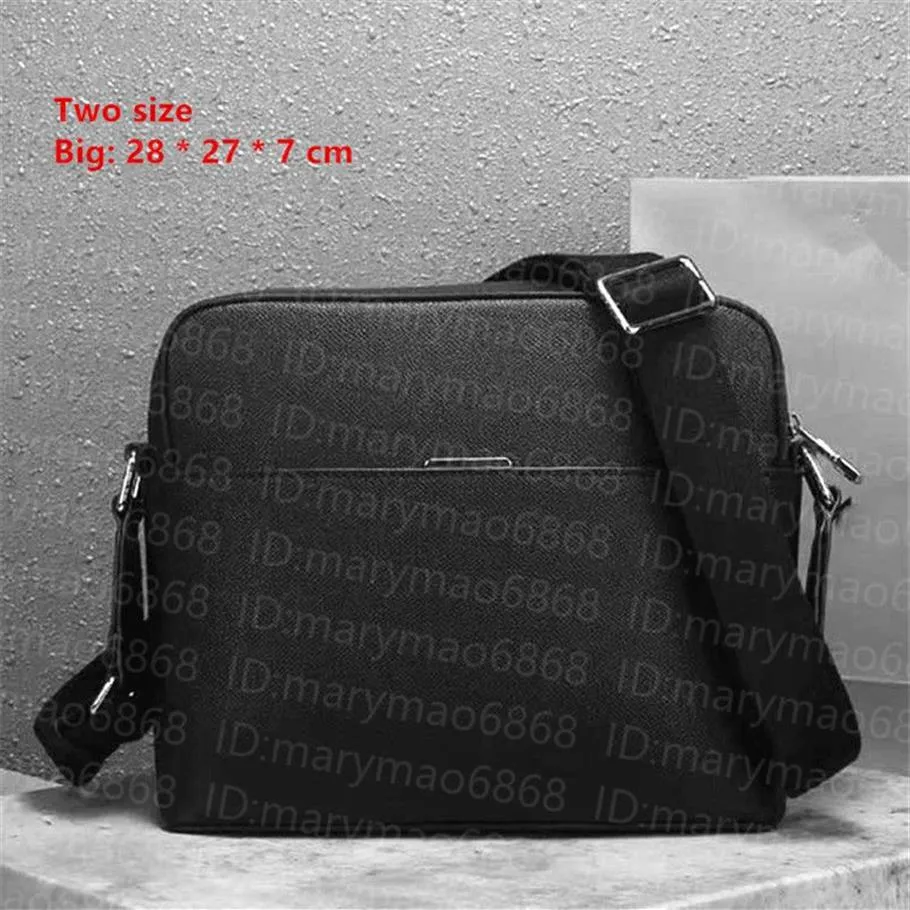 Klassische schwarze Männer Designer Messenger Umhängetasche Aktentasche Mode Umhängetasche Outdoor Busine Leder Handtasche mit großer Kapazität Gute q334Y