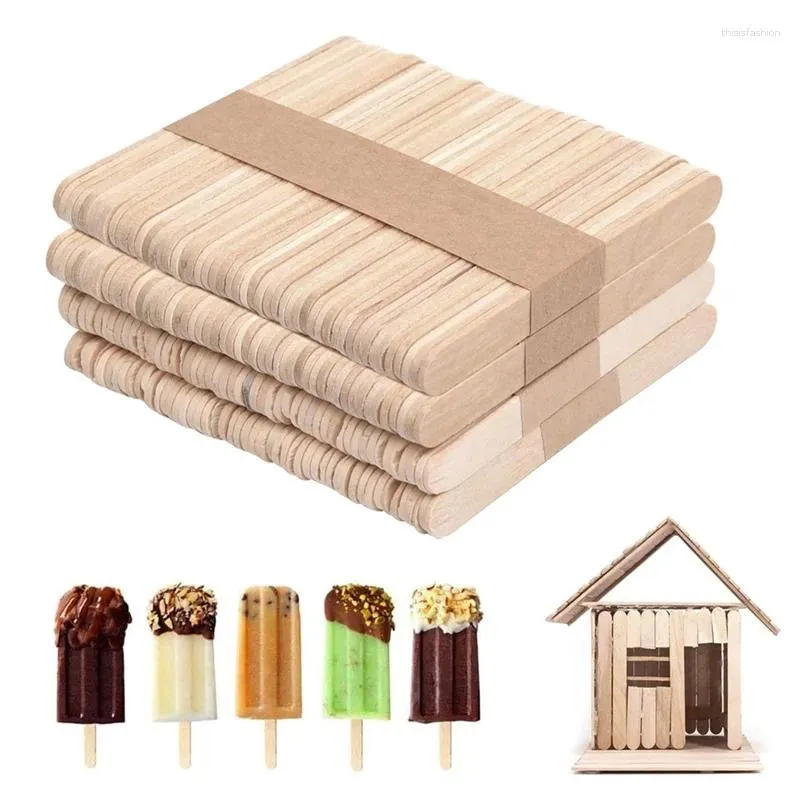 Outils de gâteau 500pcs outil de résine époxy bâton d'agitation popsicle crème glacée à la main moule bricolage bâtons de bois faisant