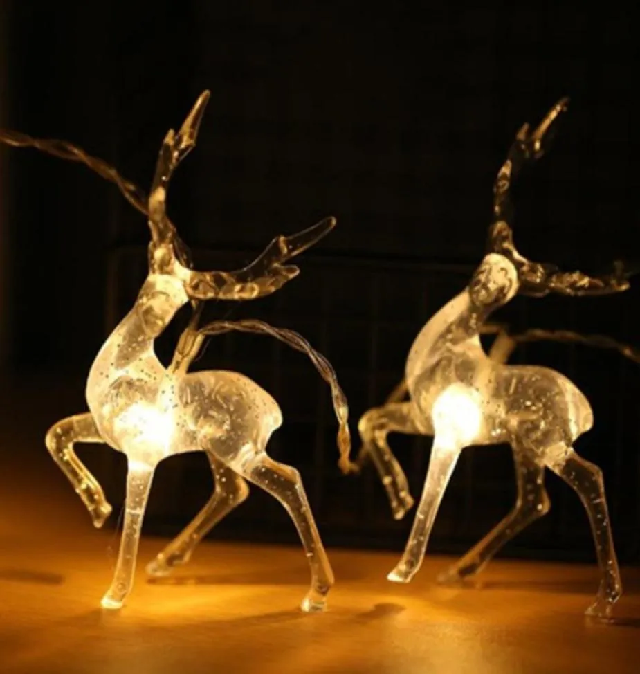 Deer LED String Light Reindeer Garland Star Lights For Home Holiday Festivals Year Xmas Party Decoration Strings4575622