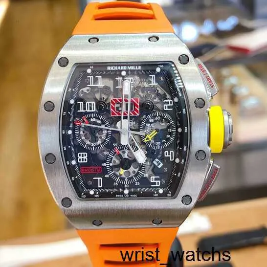 ムーブメントウォッチRMリストウォッチリチャードミール腕時計シリーズマシン40 50mmカレンダー時間限定版RM011チタンオール