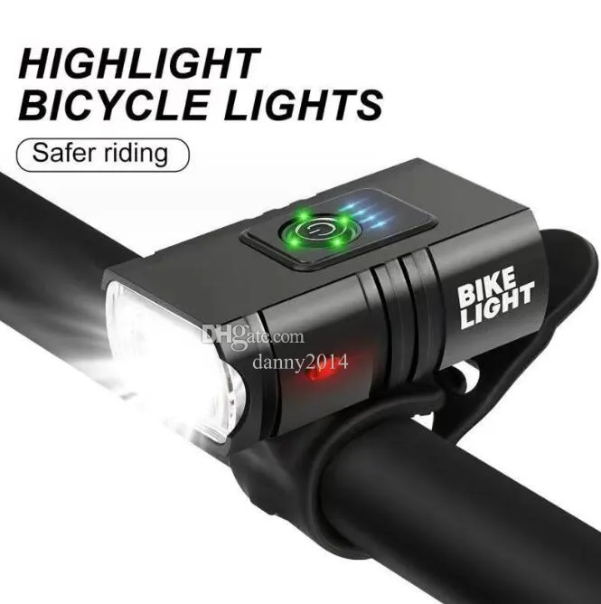 LED Rower Light 1000 lm USB ładowalny wyświetlacz zasilania MTB Mountain Road Rower Lampa Lampa Latka Latka Rowerowe Sprzęt reflektorów