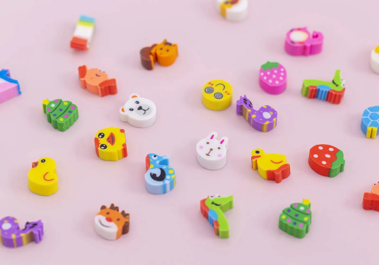 Animal Erasers Bulk: Tiny Novelty Pencil Eraser Animals Assortment For ...