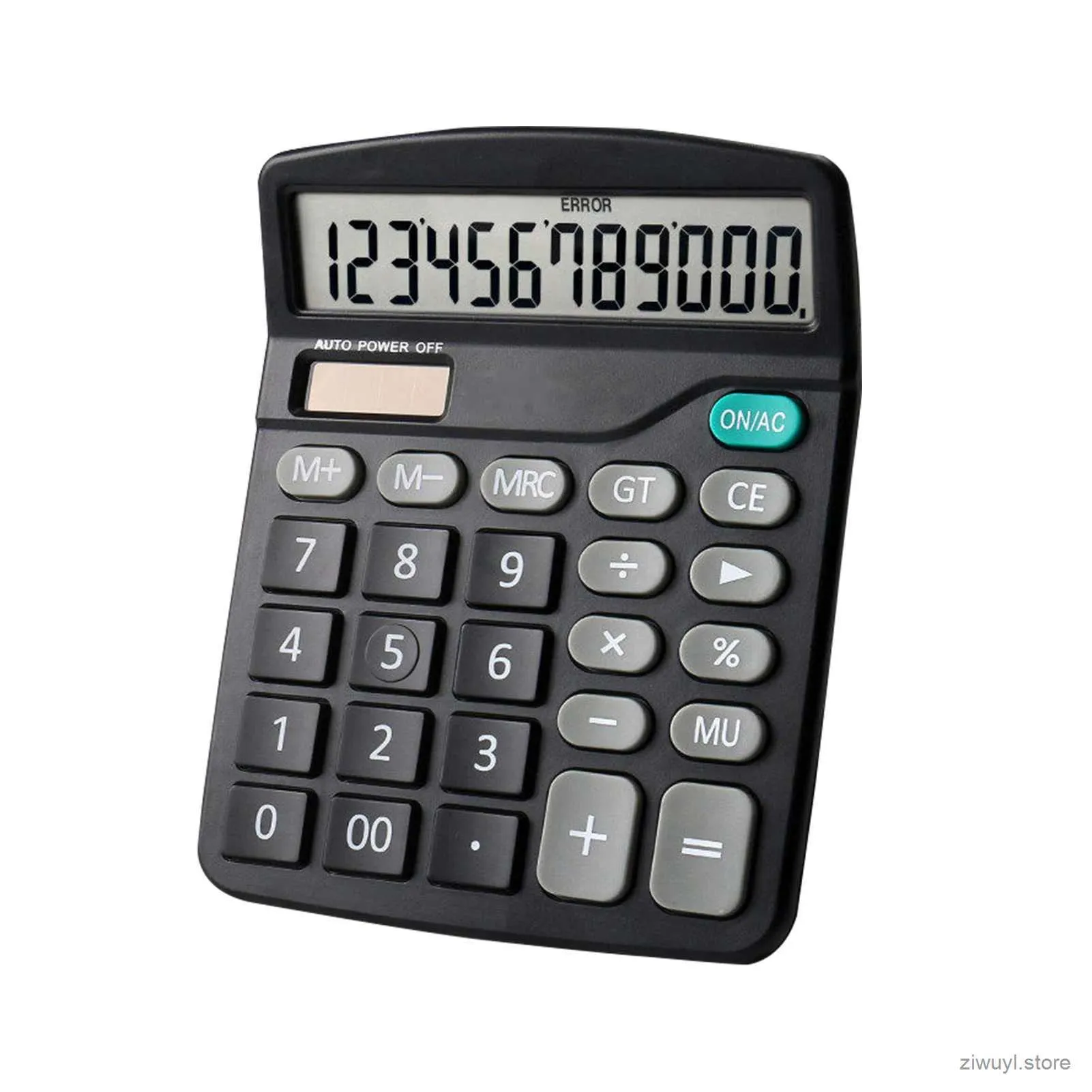 Kalkylatorer Desktop Calculator Standardfunktionskalkylator med 12-siffrig stor LCD-skärm Solbatteri Dual Power for Home Basic Office