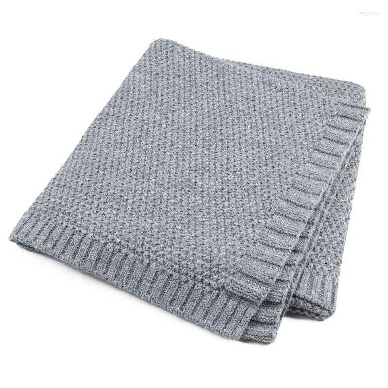 Blankets Born Infant Cotton Knitted Crochet Baby Blanket Swaddle Wrap Soft Stretch Crib Sleeping Bedding For Boys Girls Kids