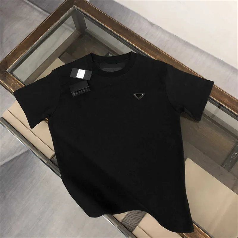 T-shirt designer new men's early spring new cotton fashion S triangle trend couple short sleeve T-shirt round neck suit men's and women's loose shirt