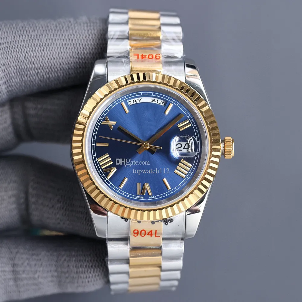 Relógios masculinos 40mm mostrador azul casual relógio de pulso sala pulseira de ouro designer relógio movimento automático relógios de pulso mecânicos montre de luxo