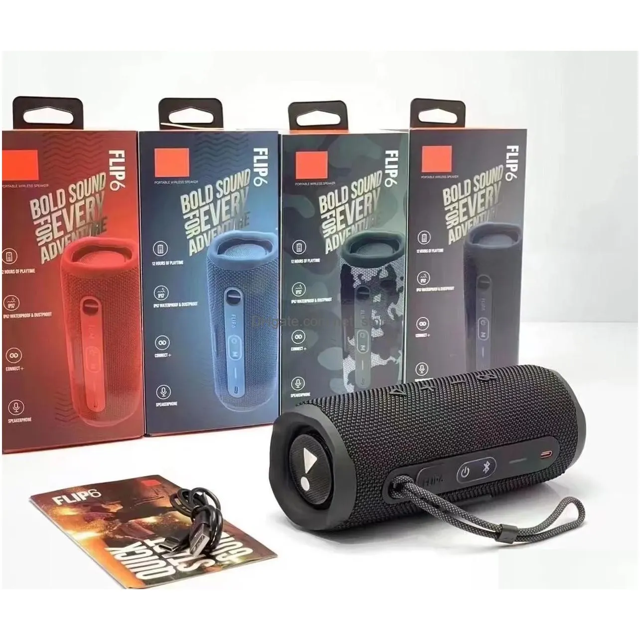 Altavoces portátiles 6 Carga inalámbrica Bluetooth 5 S Altavoz Mini Ipx7 Impermeable Estéreo al aire libre Bajo Música Drop Entrega Electrónica Dh6An