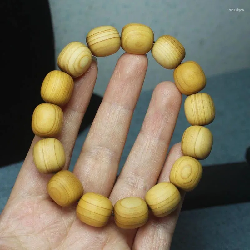 Filo di cipresso vecchio tipo perline a botte 14 15 ornamento per braccialetto Buddha