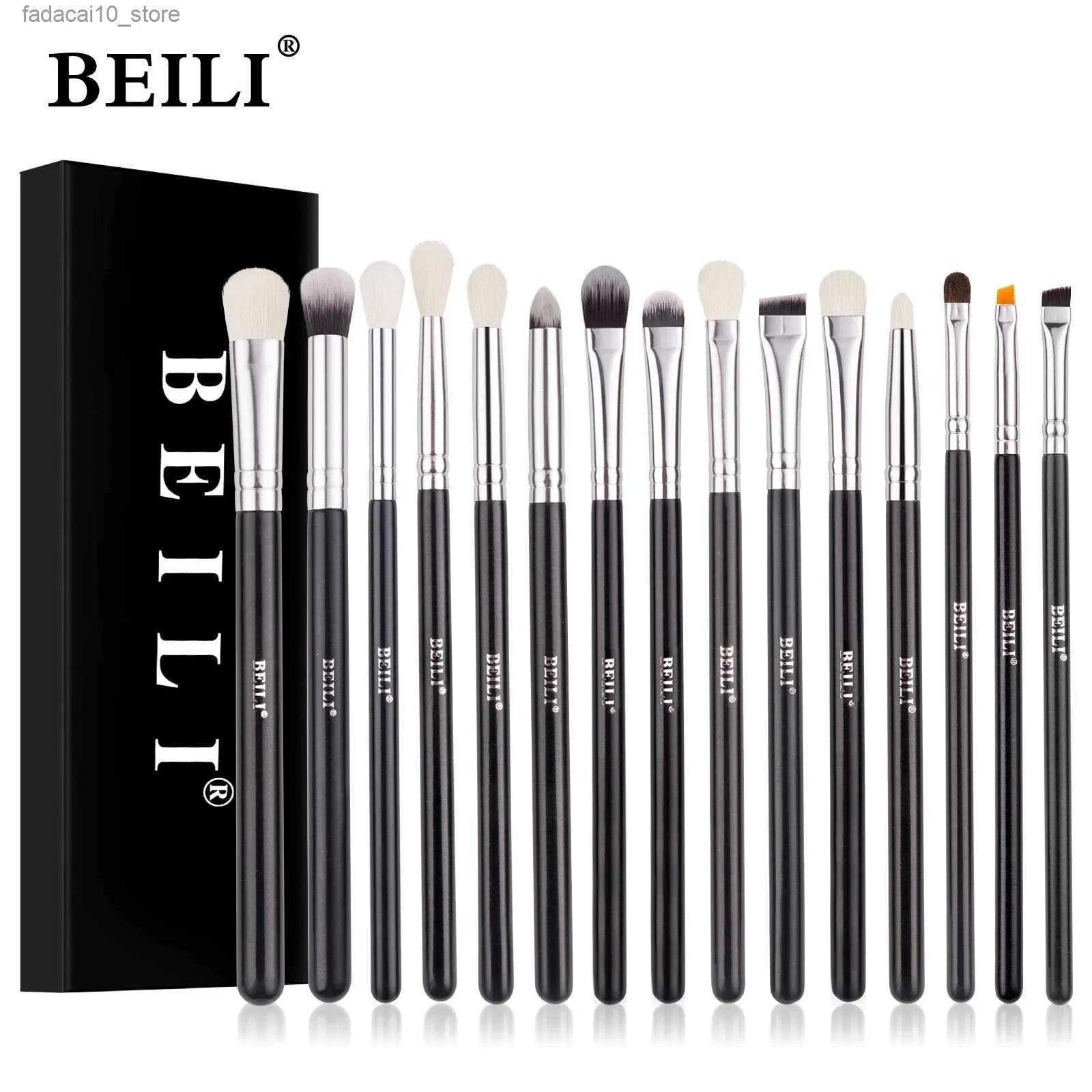 Makeup Brushes BEILI Black 10-19Pcs Makeup Brushes Natural Synthetic Hair Eyeshadow Blending Eyeliner Makeup Brush Set Q240126