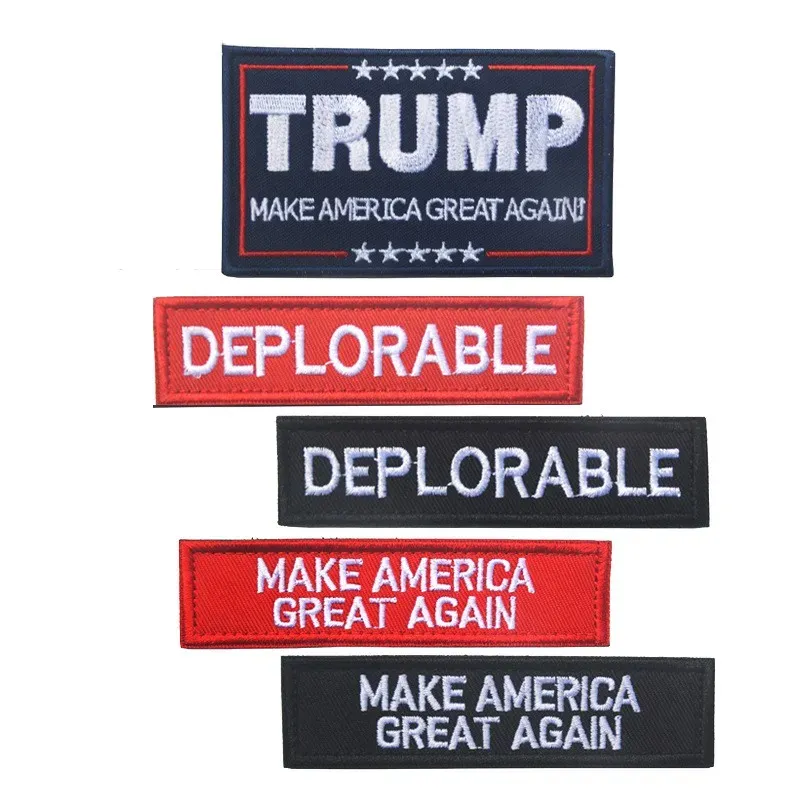 Donald Trump 2024 Stickerei Patches Abzeichen Patch Embleme Taktische Armbinden Kleidung Accessoriesb Patches 0126