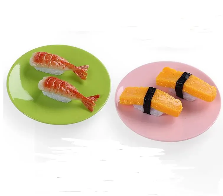Pan Dinner plates Food Sushi Melamine Dish Rotary Sushi-Plate Round Colorful Conveyor Belt-Sushi Serving Plate Dinnerware SN5901