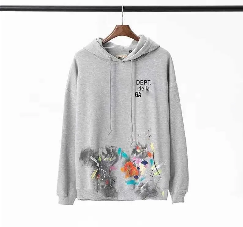 NIEUWE Galerieën Heren Dames Hoodies Sweatshirts Ontwerpers Mode Trend Afd. Klassieke Letter Gedrukt Hoodie Dames High Street Katoenen Trui Tops Kleding