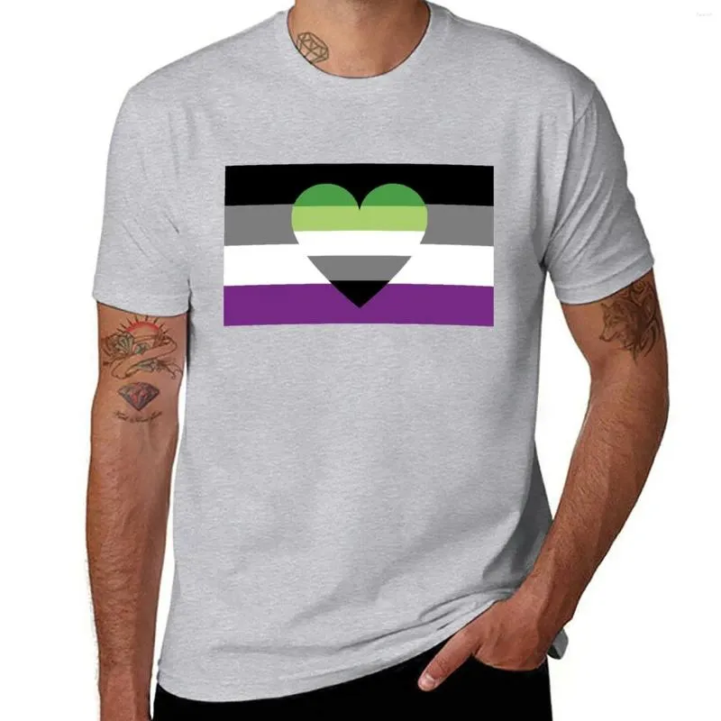 Tanktops voor heren Aseksueel Aromantic Vlag T-shirt Esthetische kleding Aangepaste T-shirt Blank Shirts Heren Casual Stijlvol