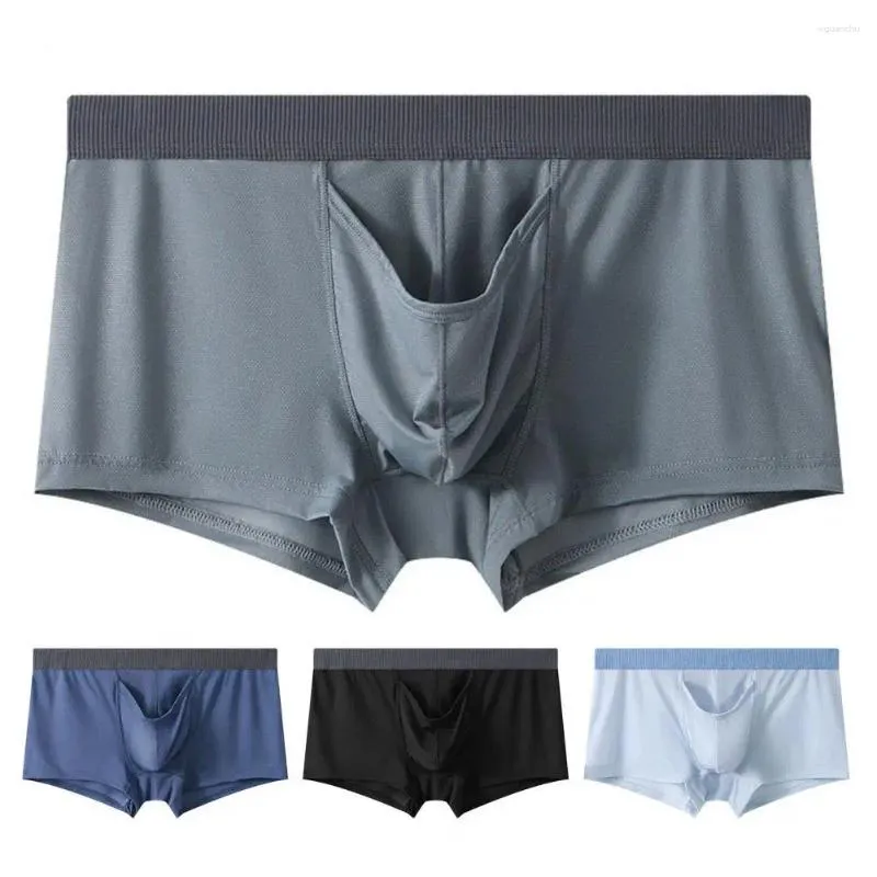 Mutande Elastiche a vita media Boxer da uomo ad alta elasticità in cotone da uomo con naso di elefante Design convesso a U per asciugatura rapida