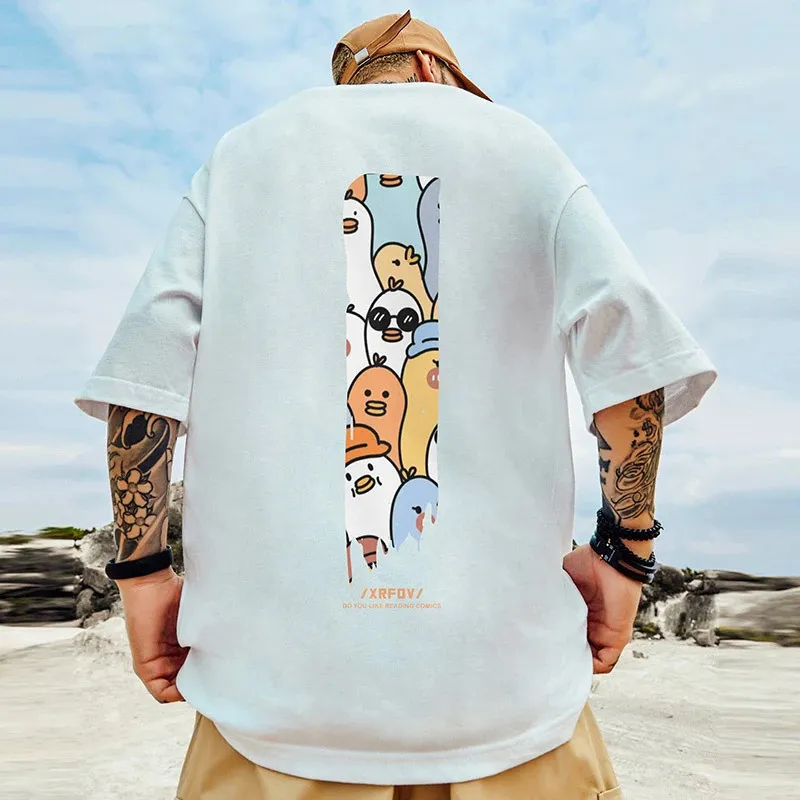 Y2k Anime T-shirt da uomo Abbigliamento oversize Hip-Hop Streetwear Top Tee Manica corta T-shirt estiva in cotone vintage 8XL 240125