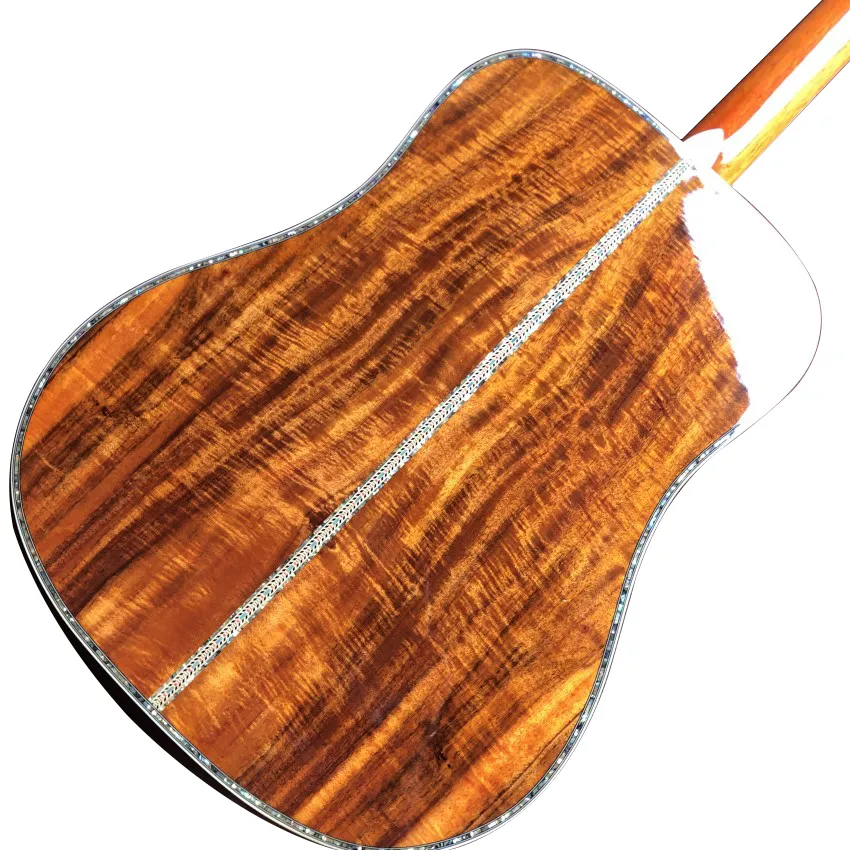 Guitare folk en bois de koa, véritable abalone, modèle 41 modèle d, Pickguard en bois de santal rouge, guitare acoustique, livraison gratuite
