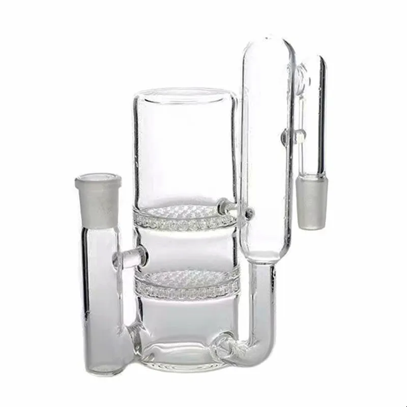 In Stock 14mm Male Joint 2 Layers Filter NC Glass Smoke Collector Bottle