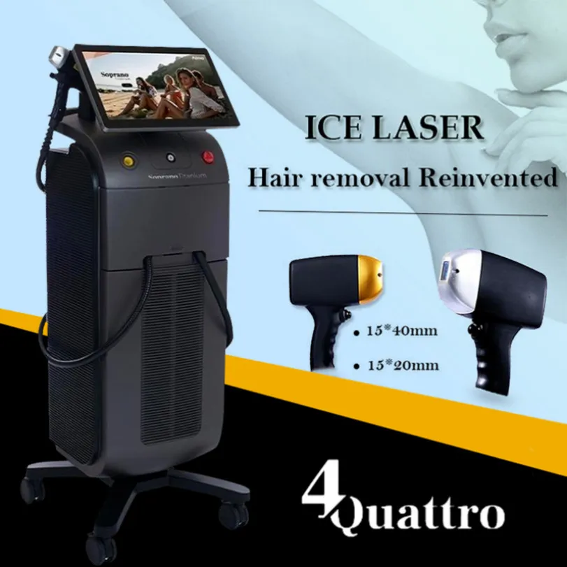 Machine professionnelle d'épilation de laser de diode de laser d'homme Allasers Ice Titanium 755 Nm 808 Nm 1064 Nm 808Nm Laserhairremoval Machine327