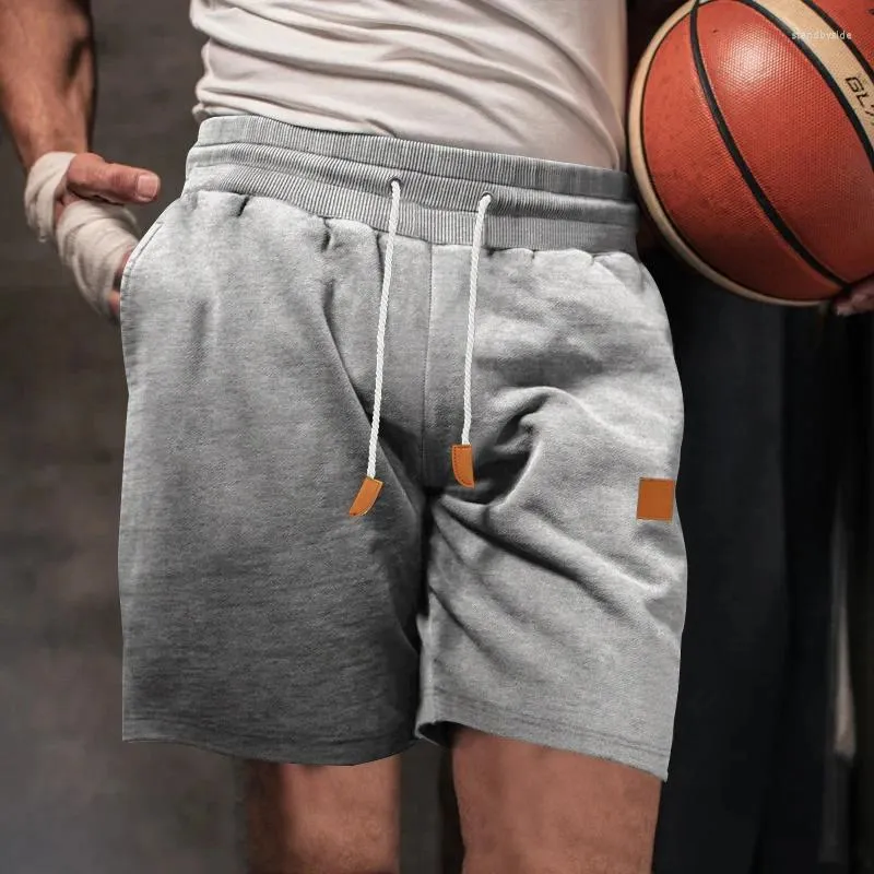 Мужские шорты, модная мужская одежда, спортивные штаны с карманами для спортзала, 2024, повседневные прямые брюки, летние короткие брюки со средней талией на шнуровке