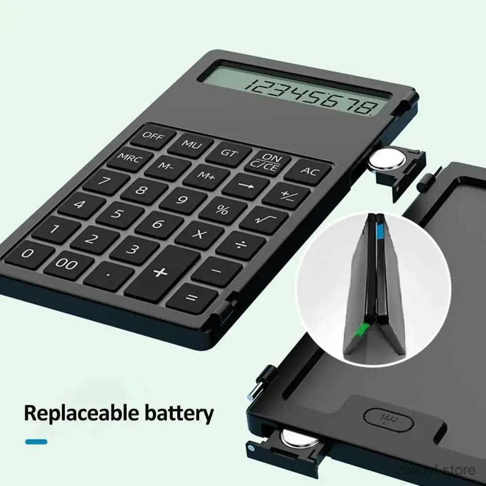 Rekenmachines Mini-rekenmachine Wetenschappelijke rekenmachine met uitwisbaar schrijfbord Batterijaangedreven 12-cijferig led-display voor studentenkantoor