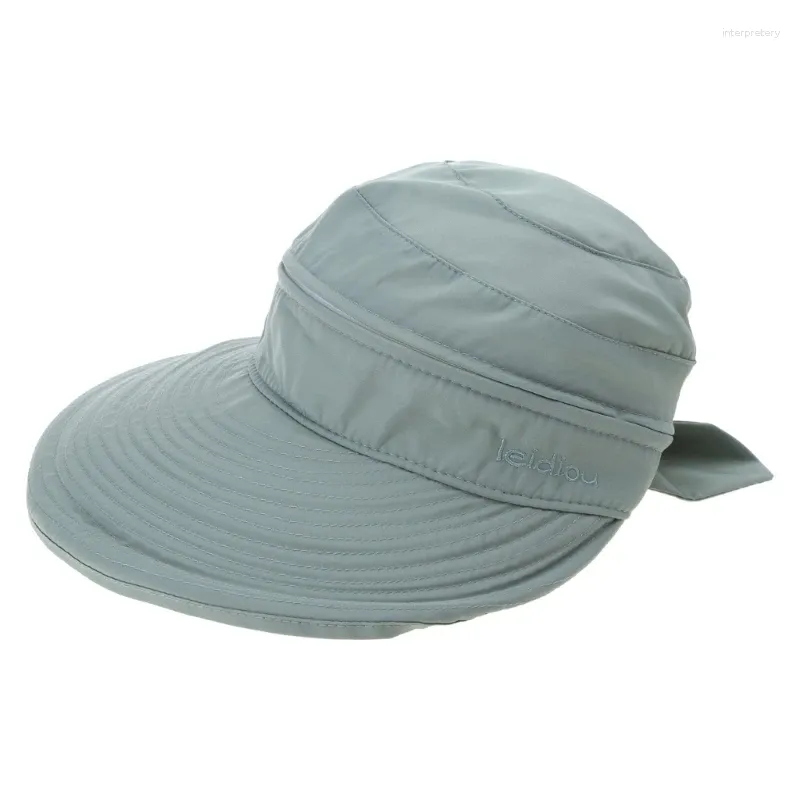Cappelli a tesa larga tinta unita per cappello da sole adatto per ragazze, ciclismo da golf a prova di sole