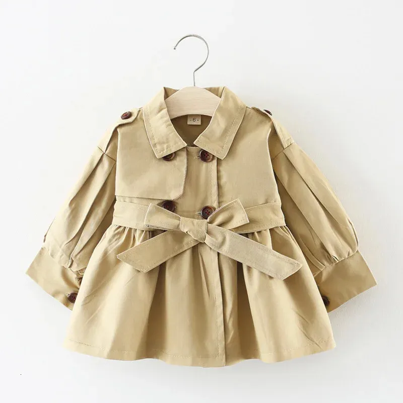 Infant Spring Coats Cotton Blend Trench Coat: Lightweight Autumn