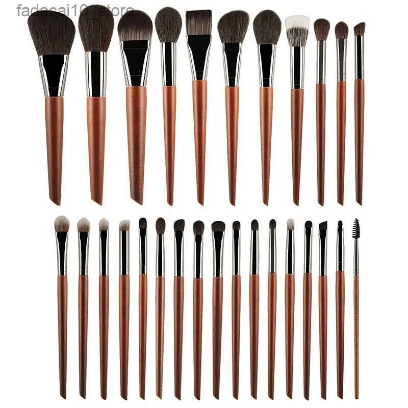 Makeup Brushes MyDestiny Makeup Brush/28 Original Wood Handle Series Selected Natural Animal Hair Synthetic Brush Beginner Makeup Tool Cosmet Q240126