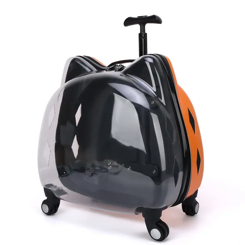 Carrier Pet Outing Box Travel Travel Trolley Case Cat Catriers Panoramic Panoramic Bag Bag Base Backpack Portable Propack