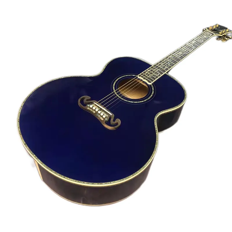 2023 43 JUBMO J200 Series Sky Blue Painted Acoustic Guitar