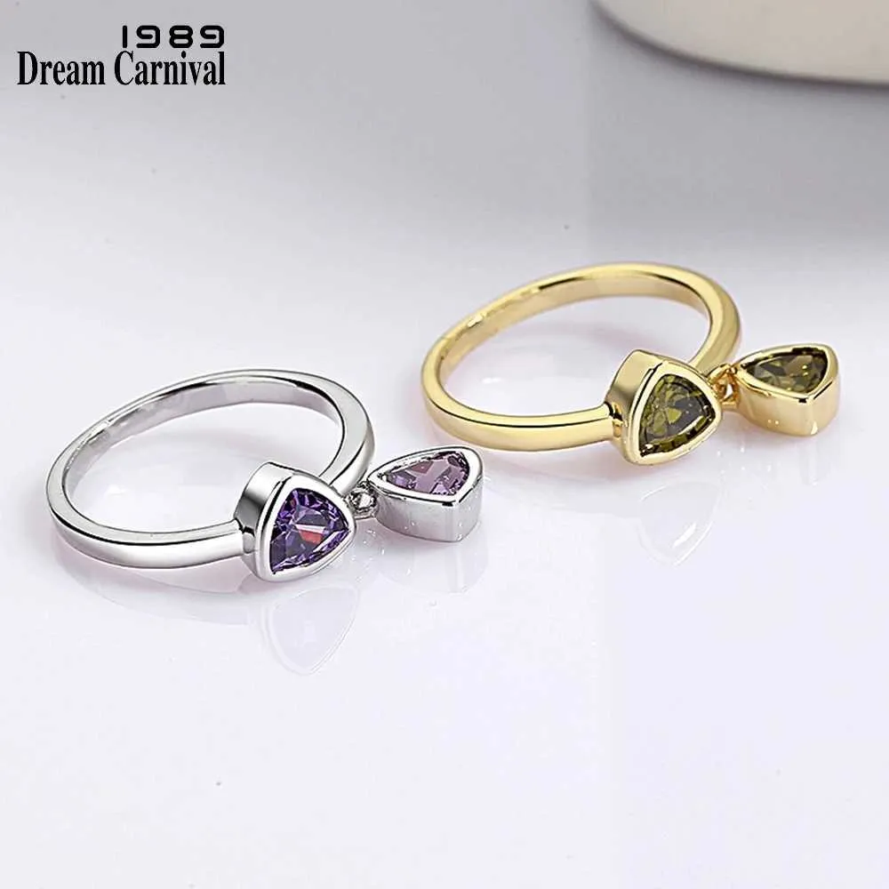 Bandringar Ny Fabulous Cubic Zircon Ring för kvinnor Söt dans charms kvinnliga smycken avslappnad mode Pretty Gift WA12053 Dreamcarnival1989 240125