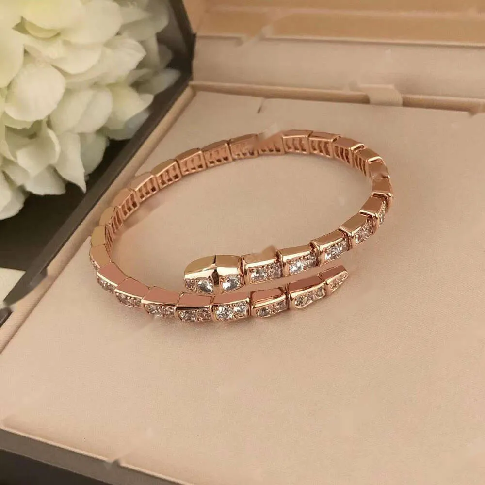 Bracelet de serpent de créateur chaud Bracelet de marque de luxe Bracelet de manchette en cristal de titane de mode cadeau de bijoux