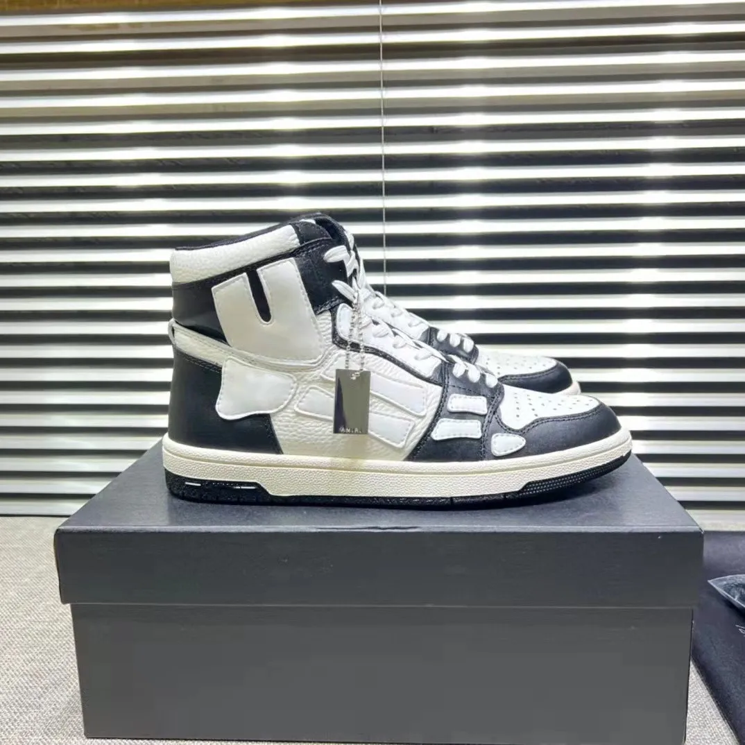 Najlepsze luksusowe marka Włoch Skel High Top Sneakers szkieletowe buty kości zamszowe trenerzy czaszka męska deskorolka kobiety spacery w komfortowym przyjęciu ślubne sportowe buty butów